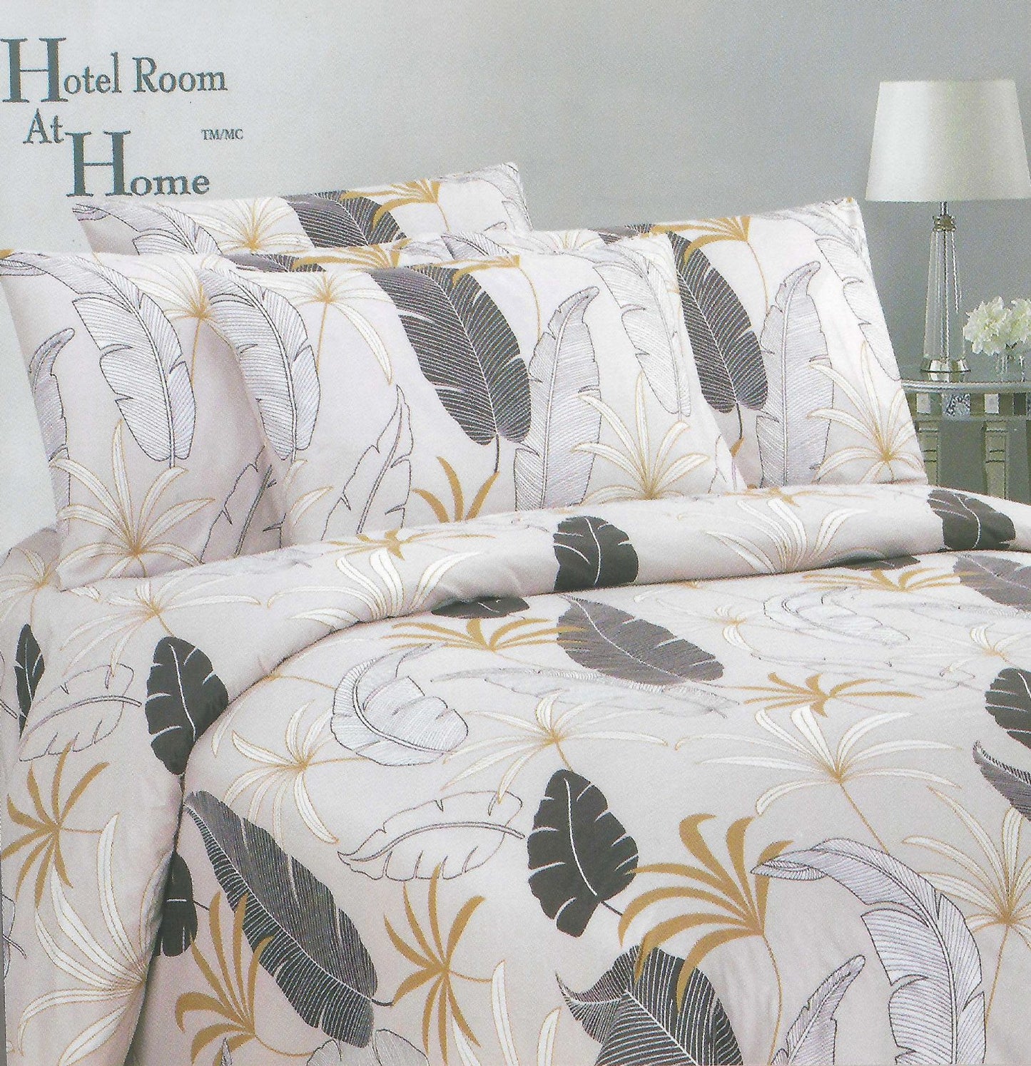 .Signature Collection Linen, Printed Sheet Set 4Pcs- Twin Bedsheet Set A1TW27