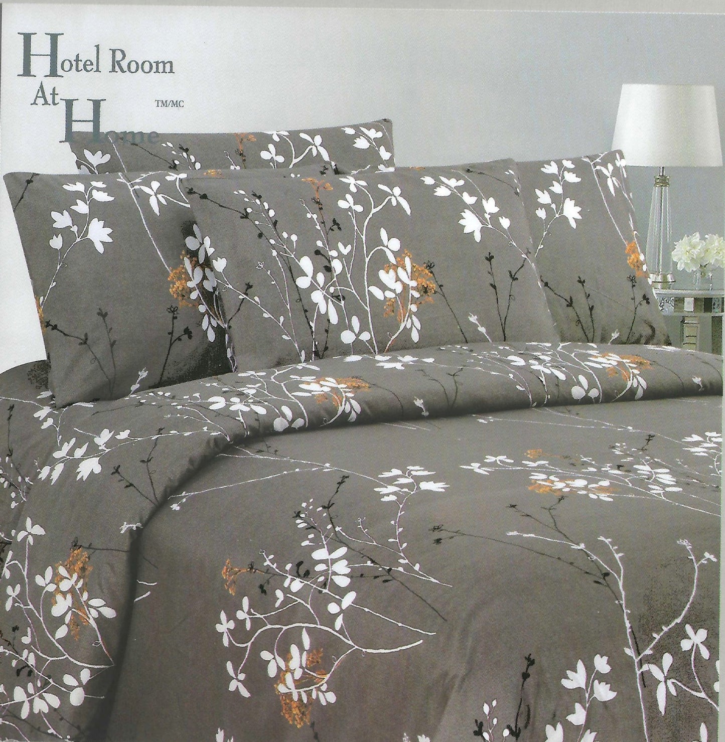 .Signature Collection Linen, Printed Sheet Set 4Pcs- Twin Bedsheet Set A1TW26