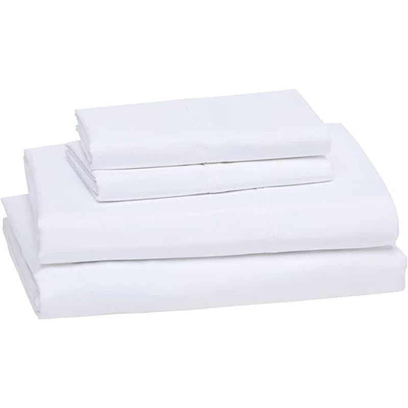 .Comfort Plus Linen, Solid White Sheet Set - 1800 Series King Bedsheet Set A1KG51