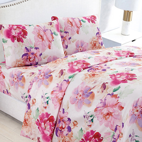 Dream Sleep Linen, Printed Sheet Set - 7600 Series Twin Bedsheet Set A1TW12