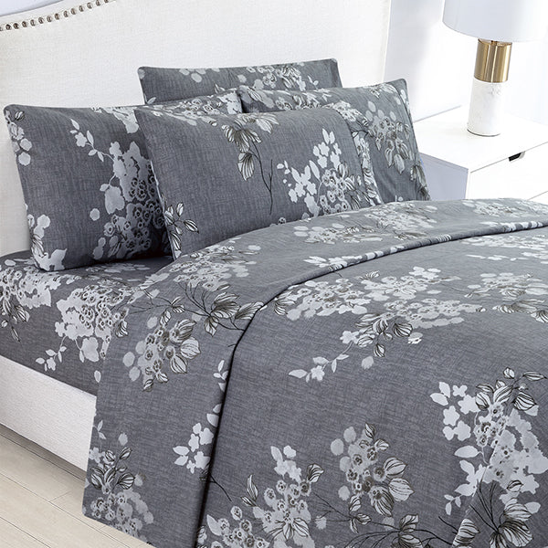 Comfort Plus Linen, Printed Sheet Set 4Pcs- 12500 Series King Bedsheet Set A1KG18