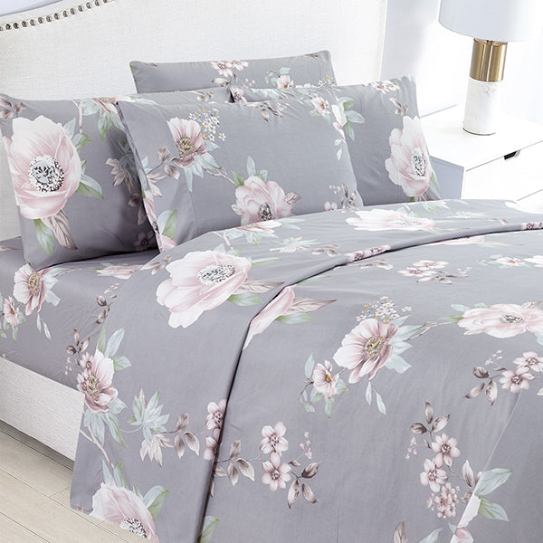 Comfort Plus Linen, Printed Sheet Set 4Pcs- 12500 Series King Bedsheet Set A1KG23