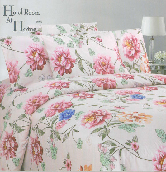 Signature Collection Linen, Printed Sheet Set 6Pcs- 9800 Series King Bedsheet Set A1KG41