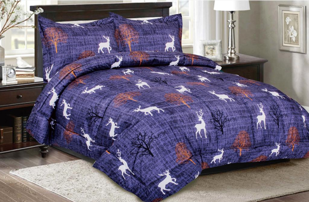 .Printed Comforter with Bed Sheet Set 7 Pcs- Queen Comforter Set A1COMQN13