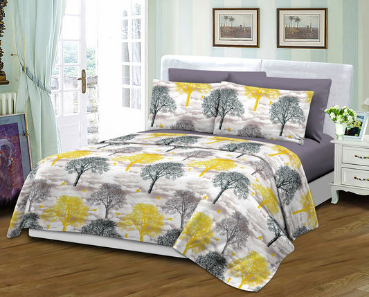 Grover Linen, Printed Sheet Set 6Pcs- Bedsheet Set A1KGQN25006